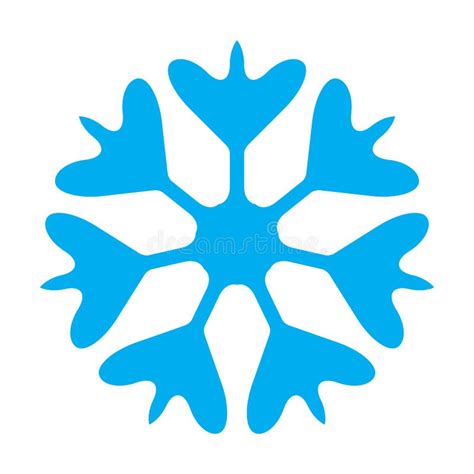 Icono Azul Del Vector Del Copo De Nieve Aislado Ilustración Del Vector