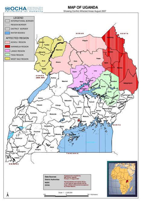 Uganda, officially the republic of uganda, is a landlocked country in east africa. Map of Uganda: Showing Conflict Affected Areas August 2007 - Uganda | ReliefWeb