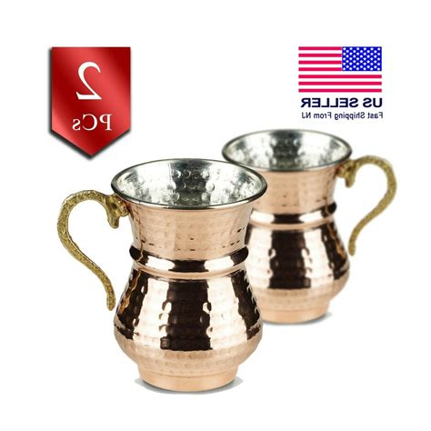 Hammered Copper Turkish Mug Set Of Handmade
