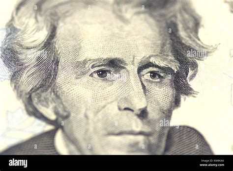 Andrew Jackson Portrait From Us 20 Dollars Stock Photo Alamy