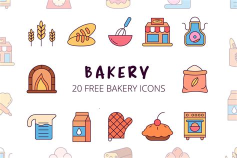 Free Bakery Vector Icon Set Creativetacos