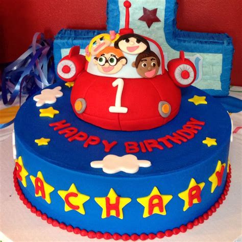 Zooming through the sky, climb aboard, get ready to explore. My son's 1st birthday cake. Little Einsteins theme ...