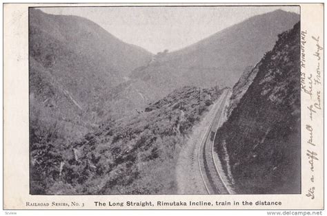 Railroad The Long Straight Rimutaka Incline New Zealand Pu 1906