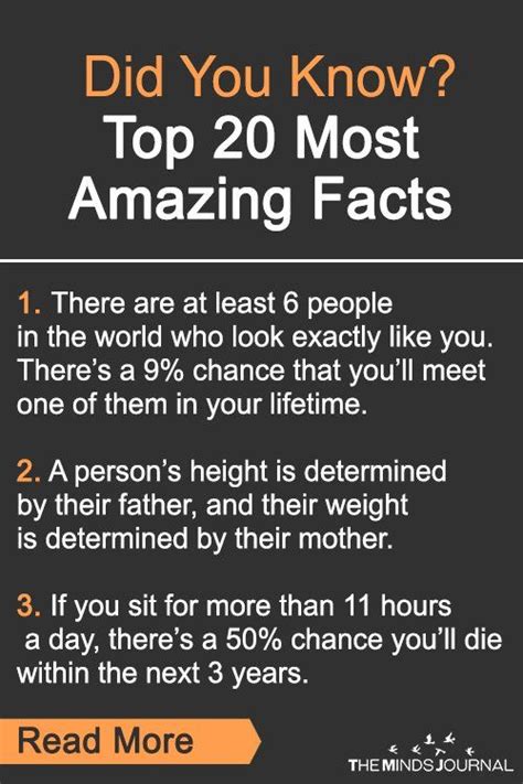 75 most amazing facts that will blow your mind the minds journal psychological facts