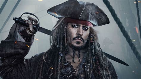 desktop wallpaper jack sparrow in pirates of the caribbean dead men tell no tales movie 4k