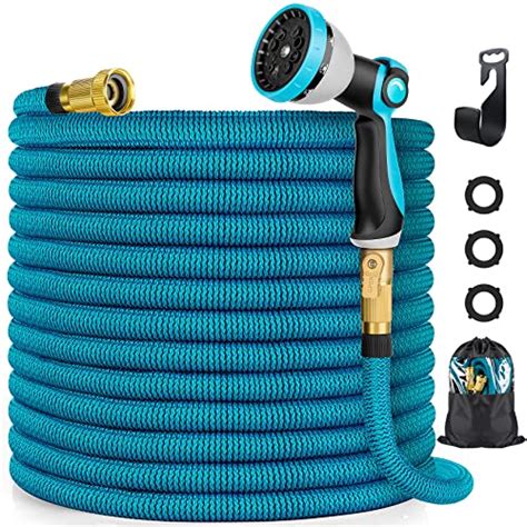 Vieneci Water Hose 100 Ft Expandable Garden Hose With 10 Function Spray Hose Nozzle 34 Inch