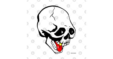 Smiling Skull Skull Sticker Teepublic