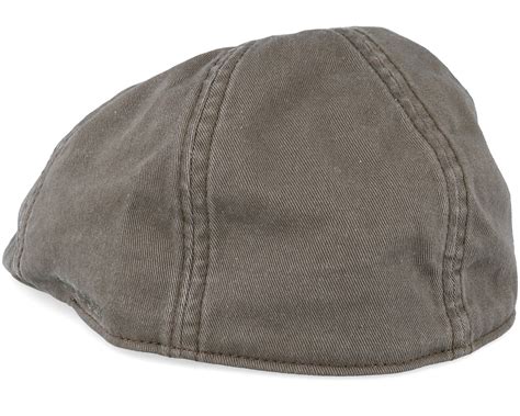 Texas Cotton Olive Flat Cap Stetson Caps