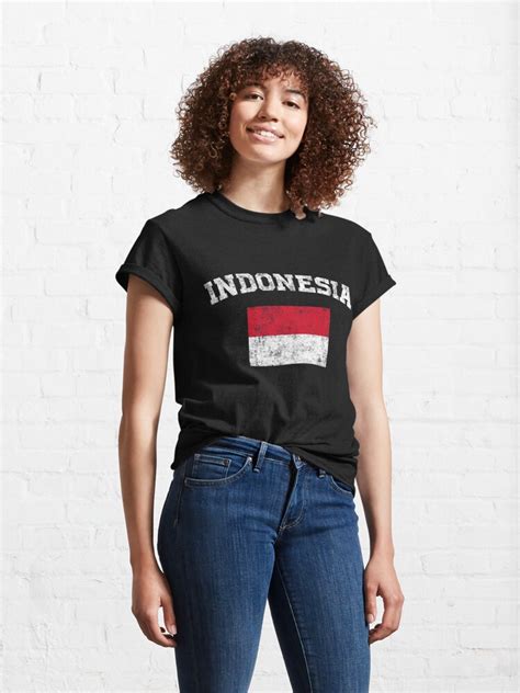 Indonesian Flag Shirt Vintage Indonesia T Shirt T Shirt By Ozziwar Redbubble