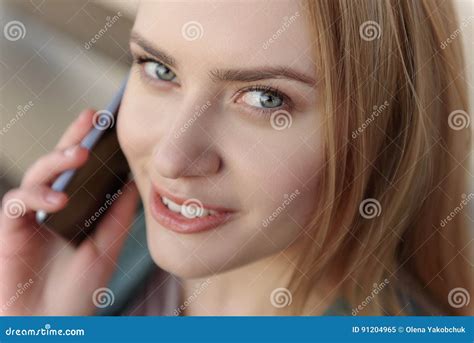 Sensual Young Woman Chatting On Smartphone Stock Image Image Of Lifestyle Portrait 91204965