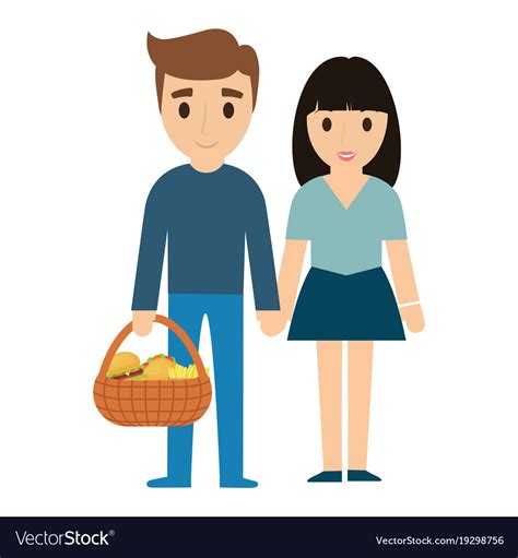 Couple On Picnic Royalty Free Vector Image Vectorstock