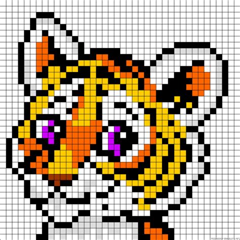 Pixel Art Tigre Facile Id Es Et Designs Pour Vous Inspirer En Images