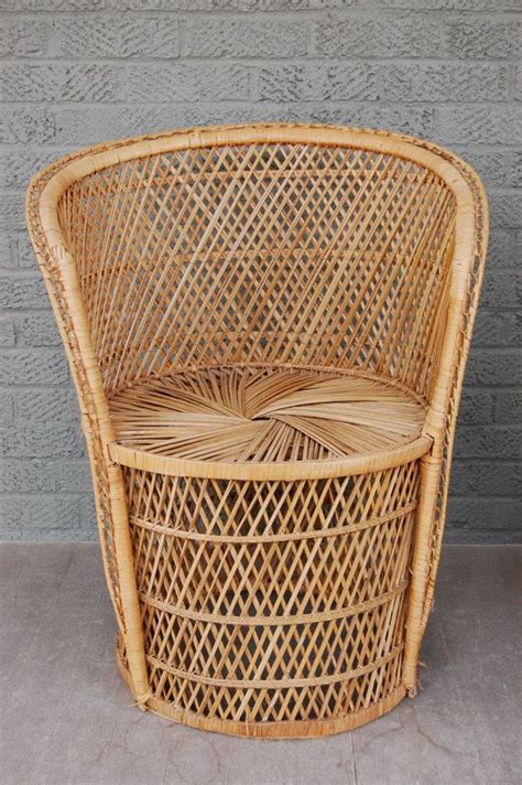 So i think we all need a sit down don't we? Vintage Woven Wicker or Rattan Round Chair by ...
