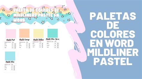 Paletas De Colores En Word Mildliner Pastel Youtube
