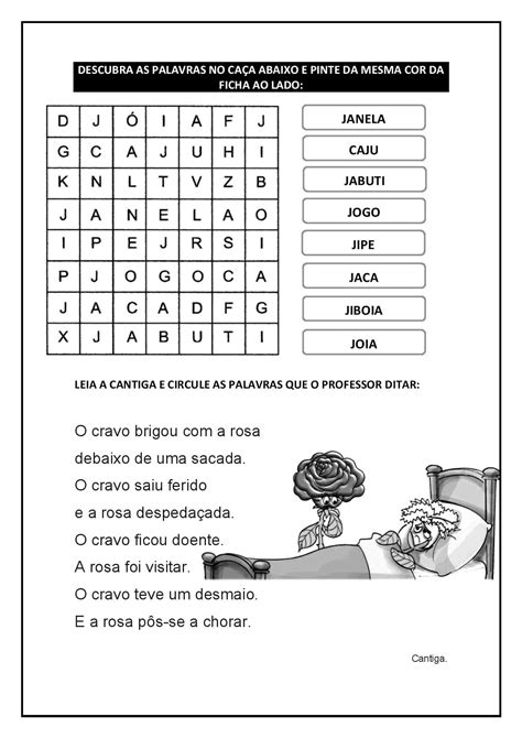 Sondagem 1º Ano Alfabeto Para Completar Escrita Correta E Ditado Visual