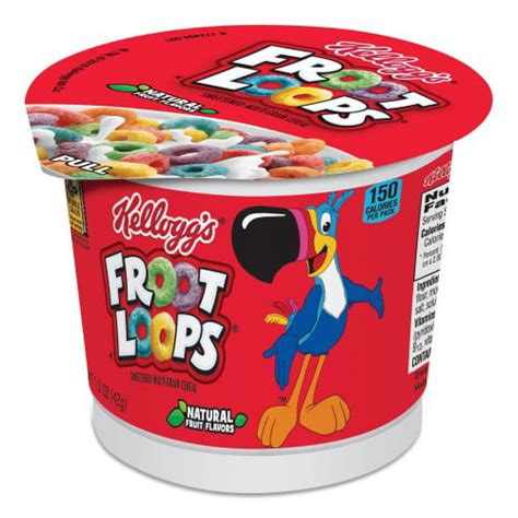 Kelloggs Froot Loops Breakfast Cereal Single Serve 15 Oz Cup 6box