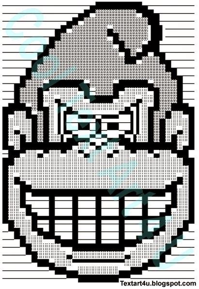 Donkey Kong Face Ascii Art Picture With Codes Cool Ascii Text Art 4 U