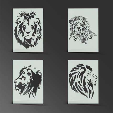 Lion Stencil Etsy