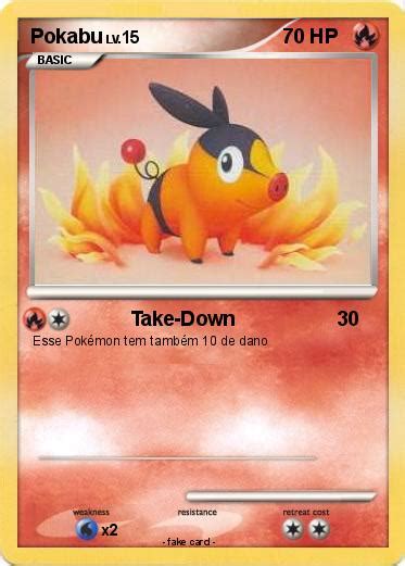 Pokémon Pokabu 71 71 Take Down My Pokemon Card