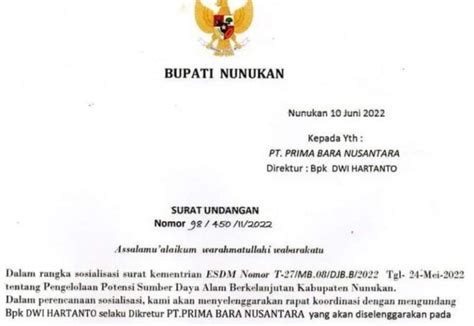 Contoh Surat Undangan Rapat Pt Prima Nusantara Contoh Surat Resmi