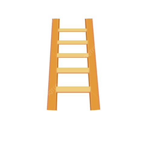 Yellow Ladder Clipart Transparent Background Yellow Cartoon Ladder