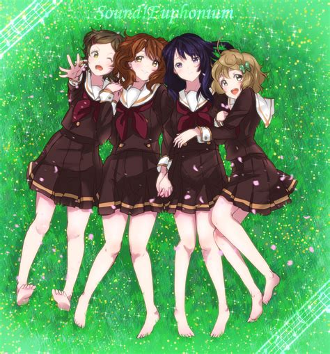 Oumae Kumiko Kousaka Reina Kawashima Sapphire And Katou Hazuki Hibike Euphonium Drawn By