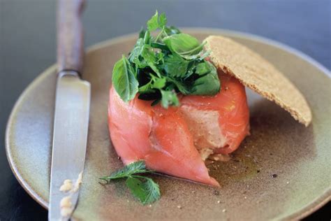 I chilled the mousse like this, then inverted onto a platter and removed the clingfilm. Smoked salmon mousse - Recipes - delicious.com.au