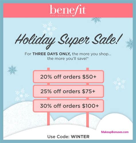 Beauty Promo Discount Codes - Makeup Bonuses | Benefit ...