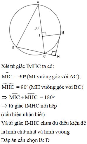 Cho tam giác ABC nhọn nội tiếp đường tròn O M là điểm thuộc