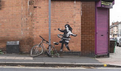 Banksy Hula Hoop Girl Removed And Sold From Nottingham Wall