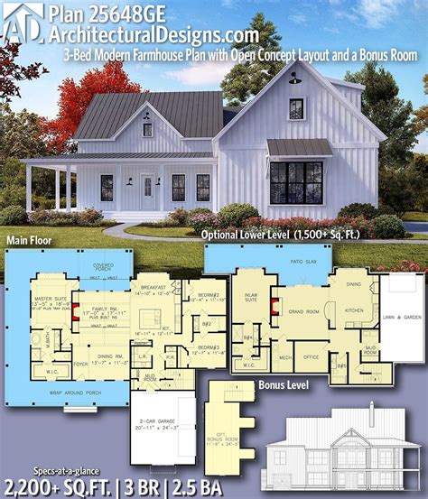 36 Modern Farmhouse Open Concept House Plans Ideas In 2021