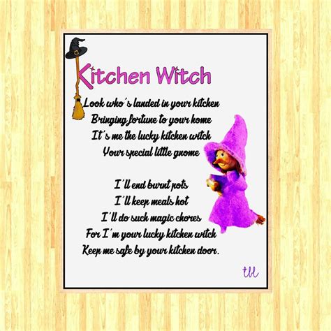His poems can be read many different ways. Kitchen Witch Poem Watercolor Digital Art by TbLSimplyDigital