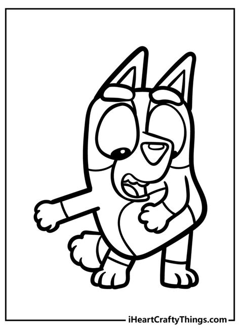 Bluey Characters Coloring Pages Xcoloringscom Images
