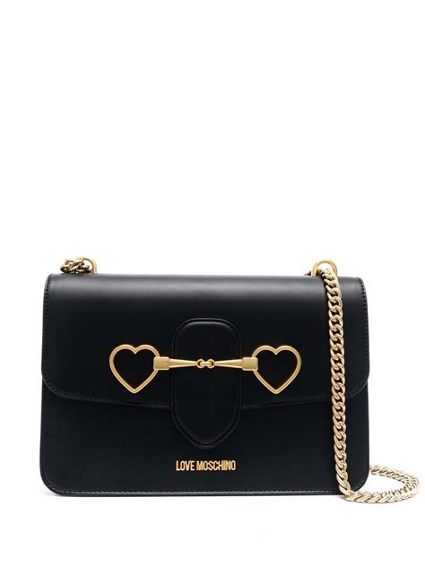 Love Moschino Heart Buckle Shoulder Bag Farfetch