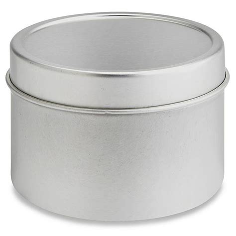 Deep Metal Tins Round 4 Oz Solid Lid S 17906 Metal Tins Spice