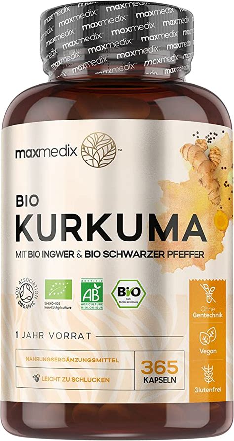 Bio Kurkuma Kapseln Mit Bio Ingwer Bio Schwarzer Pfeffer Vegane