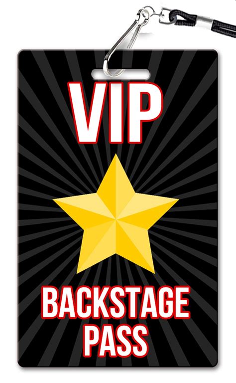 Vip Backstage Pass Pvc Invites Vip Birthday Invitations