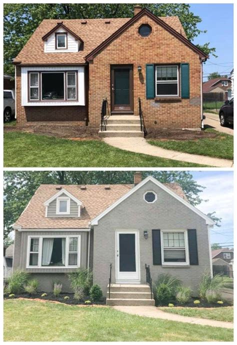 See more ideas about home exterior makeover, exterior remodel, house exterior. Over 20 Painted Brick and Stone Transformations (With ...