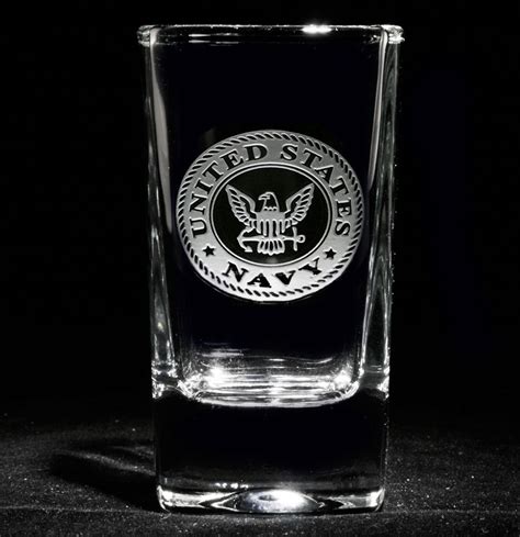Engraved Navy Shot Glasses Military And Navy Ts Personalized Shot Glass Engraved Shot