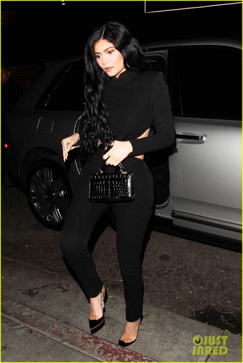 Full Sized Photo Of Kylie Jenner Wears Cut Out Jumpsuit 01 Kylie Jenner Shows A Little Skin In