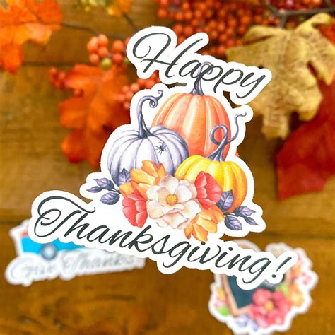 Thanksgiving Stickers Thanksgiving Scrapbook Stickers Fall Etsy