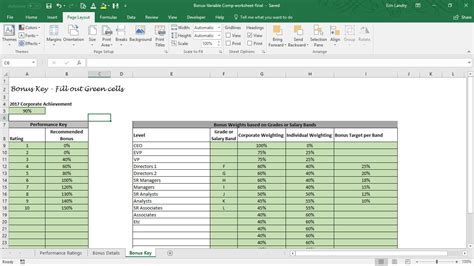 Employee Bonus Excel Template Incentive Plan Calculation Spreadsheet