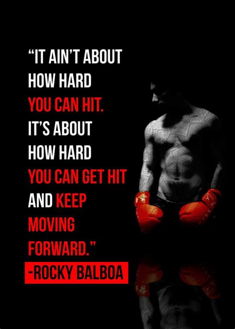 Boxing Motivation Poster Picture Metal Print Paint By Trending