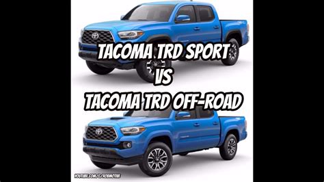 Tacoma Trd Sport Vs Tacoma Trd Off Road Youtube