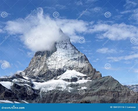 Matterhorn With Cloud Stock Photo Image Of Cloud Swiss 184131116