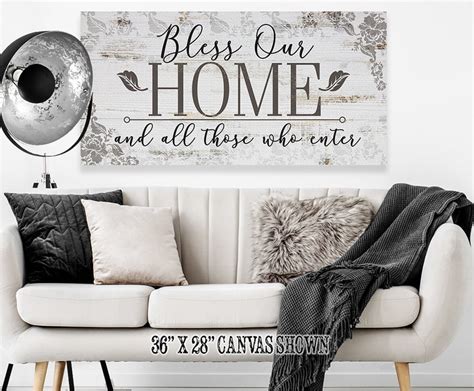 Bless Our Home And All Those Who Enter Large Canvas Not Etsy