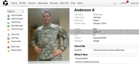 Romance Scam Army Leave Scammer Anderson William Scampolice Group