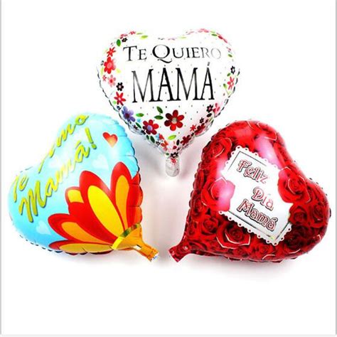 Factory Supply Mothers Day 18inch Heart Shape Spanish Balloon Feliz Dia
