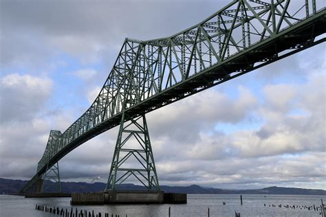 The Astoria Melger Bridge Crossing The Columbia River In Oregon