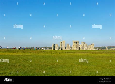 View Of Iconic Stonehenge With Huge Sarsen Standing Stones The Bronze
